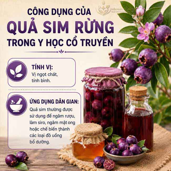 Công dụng của quả sim rừng trong y học cổ truyền