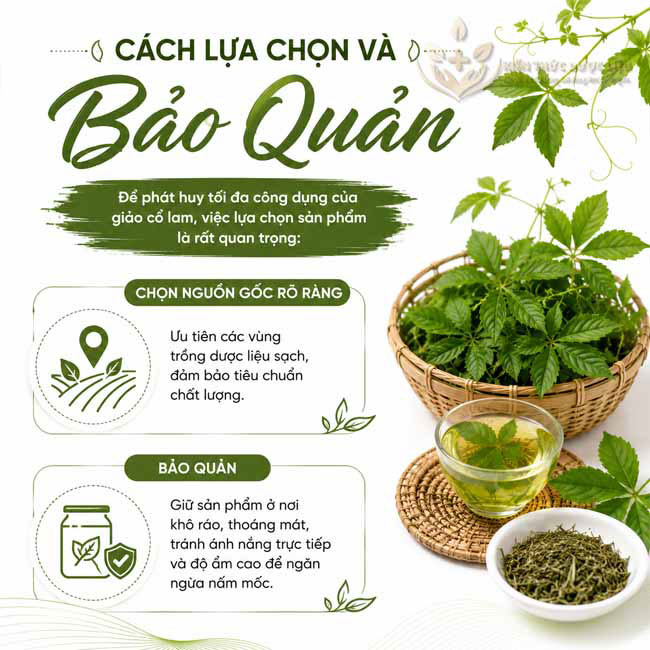 Cách lựa chọn và bảo quản giảo cổ lam

