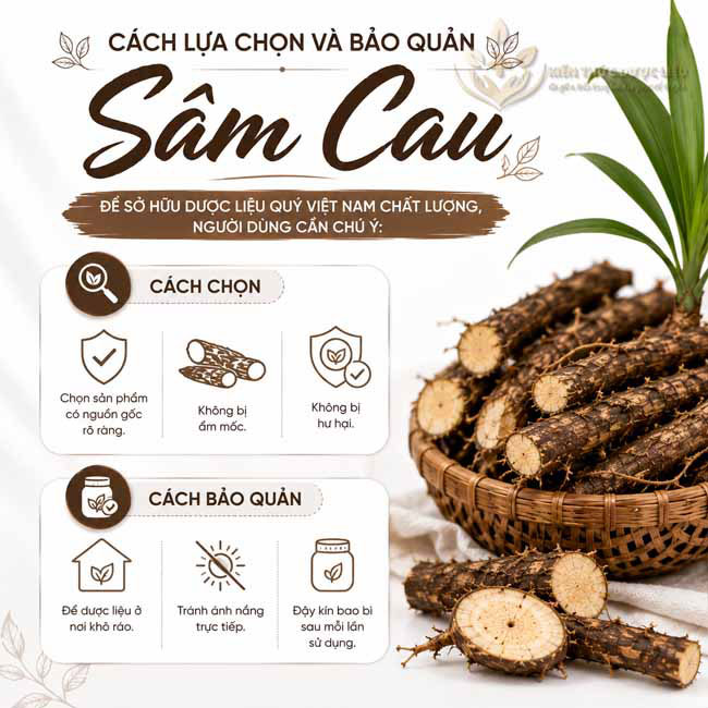 Cách lựa chọn và bảo quản sâm cau